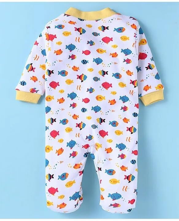 Image of New Born Baby 100% Cotton Rompers for Sleepsuits Jumpsuit Night Suits for Baby Boys & Girls |Onesies| Infant Clothes Pack of 3