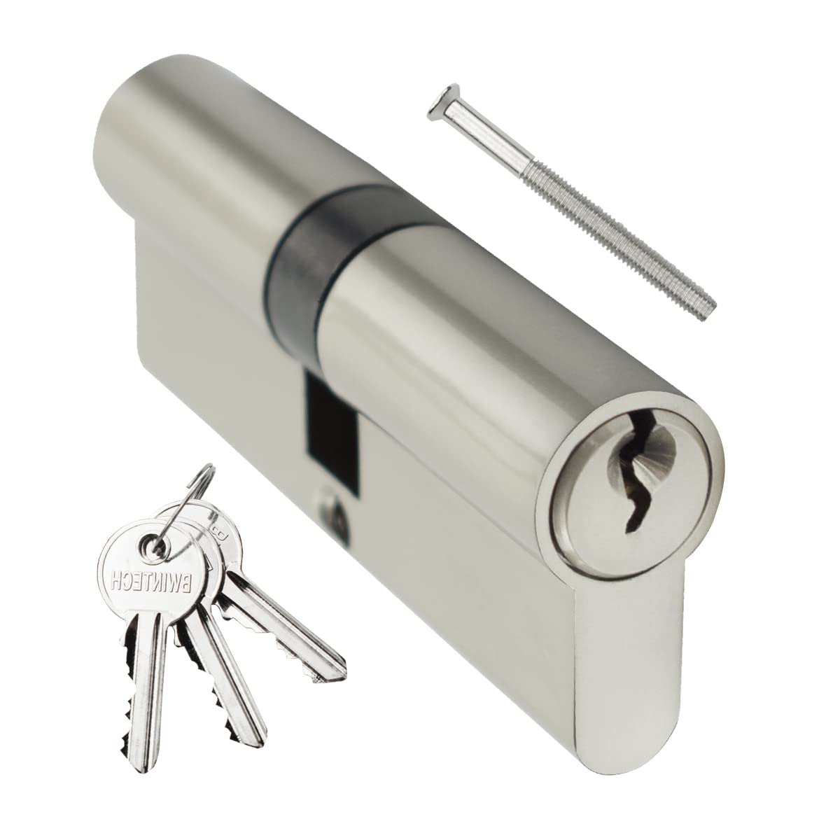 Buy Bwintech 80mm(40/40) Nickel Euro Cylinder Lock,Door Barrel Lock,Key
