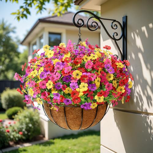 Alupssuc 24 Bundles Artificial Flowers for Outdoors Decoration, UV Resistant Silk Faux Daisy Flora Spring Fake Plastic Plants Greenery for Outside Indoor Yard Home Porch Window Box image 7