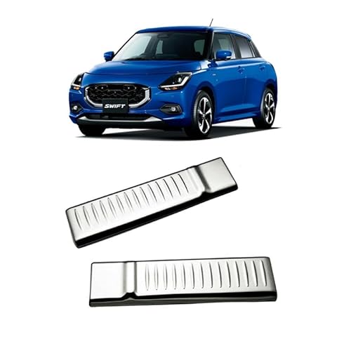 MEKOMEKO スズキ 新型 スイフト 5代目 ZD ZC系 リアバンパーステップガード リアバンパープロテクター 内側 リアバンパー ガード ラゲッジ ステップガード 汚れ防止 傷防止 車種専用設計 アクセサリー ステンレス 2PCS Swift 5代