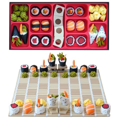 Sushi Chess- Sushi Themed Chess Set- 3D Printed Sushi Board