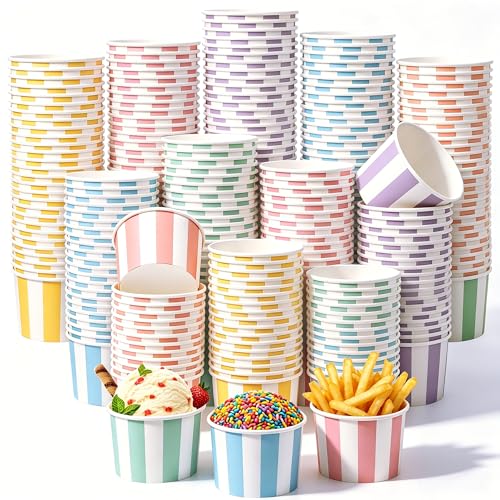 Gobelets jetables en papier par 300 pour dessert et soupe