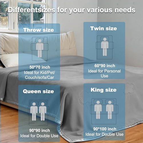 Image of Cooling Blanket King(90 inchx104 inch), Double-Sided Cold Blanket for Hot Sleepers