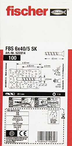 Preisvergleich Produktbild Fischer 523914 Betonschraube FBS 6 x 40 / 5 SK