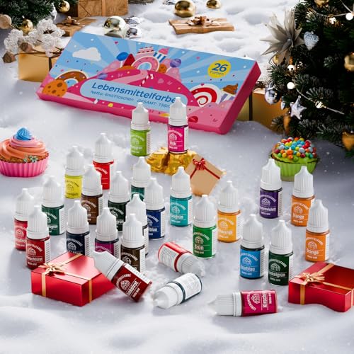Waysroma Colorant Alimentaire 26 Couleurs, Hautement Concentré & Sans Sucre Colorant Alimentaire Liquide pour Pâtisserie, Gâteaux, Macarons, Glaçages, Fondants, Pâques Biscuits, Beignets – vue 4