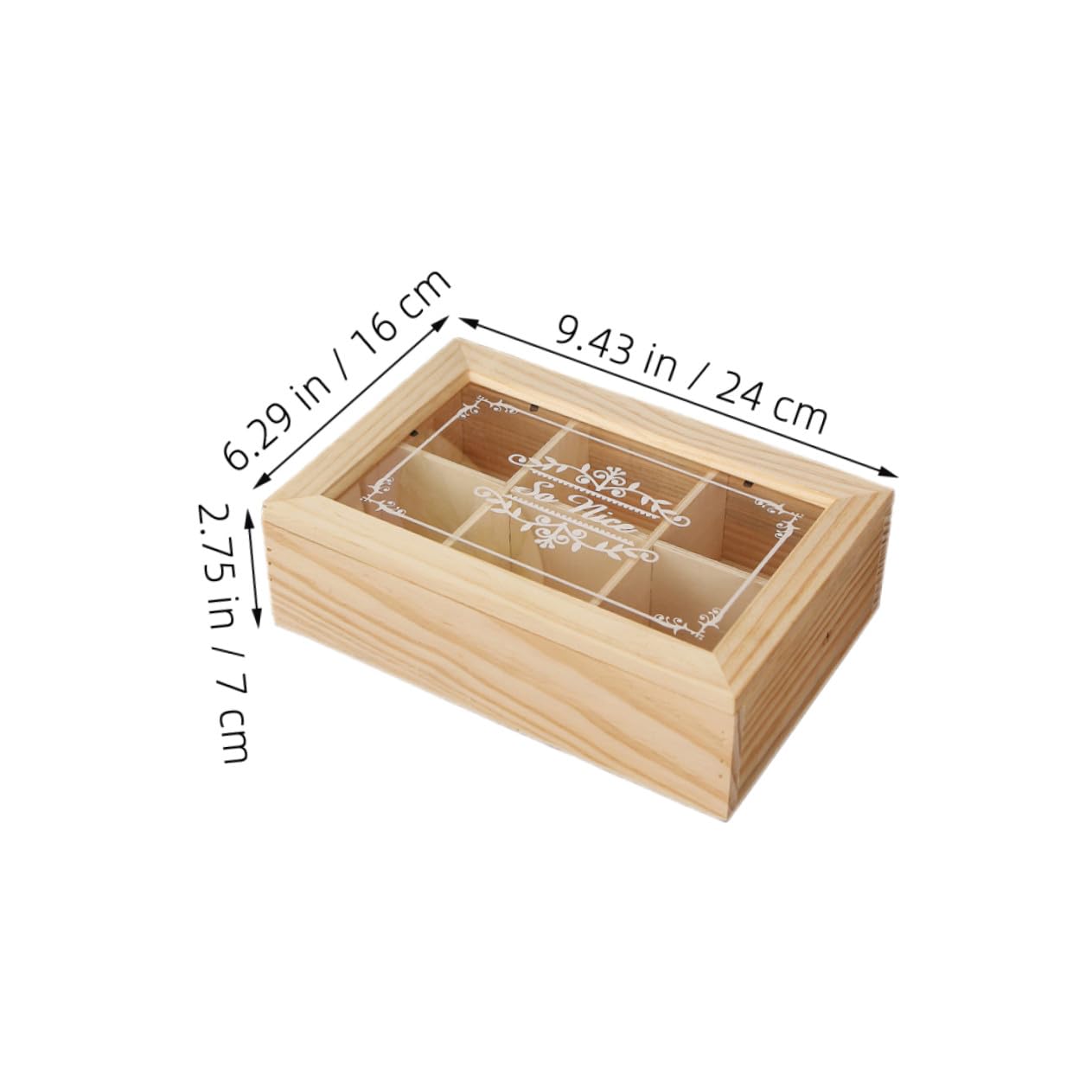 Angoily 2 pezzi Organizer Scrivania in con Acrilico Protettivo Scatola Rettangolare Scomparti per Tè Gioielli e Accessori per Ufficio e Casa Design Compatibile con Stili Moderni e Retrò