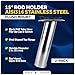 Five Oceans Stainless Steel Flush-Mount Fishing Rod Holder, 15-Degree Top Flange, PVC Tube with Flip-Up Cap and Gasket, Open End Base, Pack of 2 - FO4496-M2