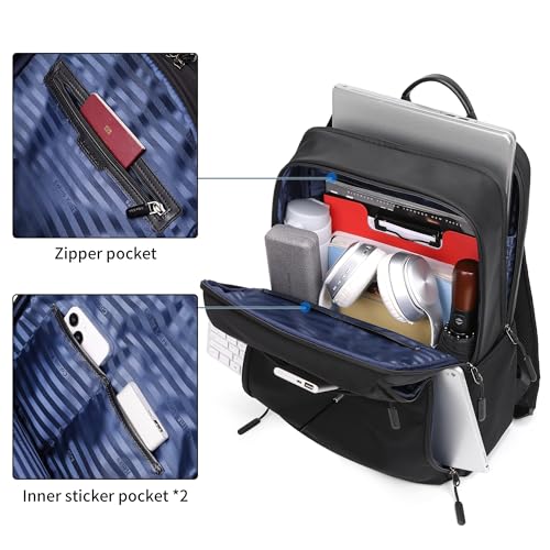 Men's Travel Backpack with Laptop Compartment, Waterproof Carry-On Backpack for Business, Work & Weekend Trips4