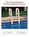 VEVOR Swimming Pool Ladder, Inclined 5-Step Double Handrails Stair, Non-slip Heavy Duty Step, Load Capacity 300 lb, for 48-54