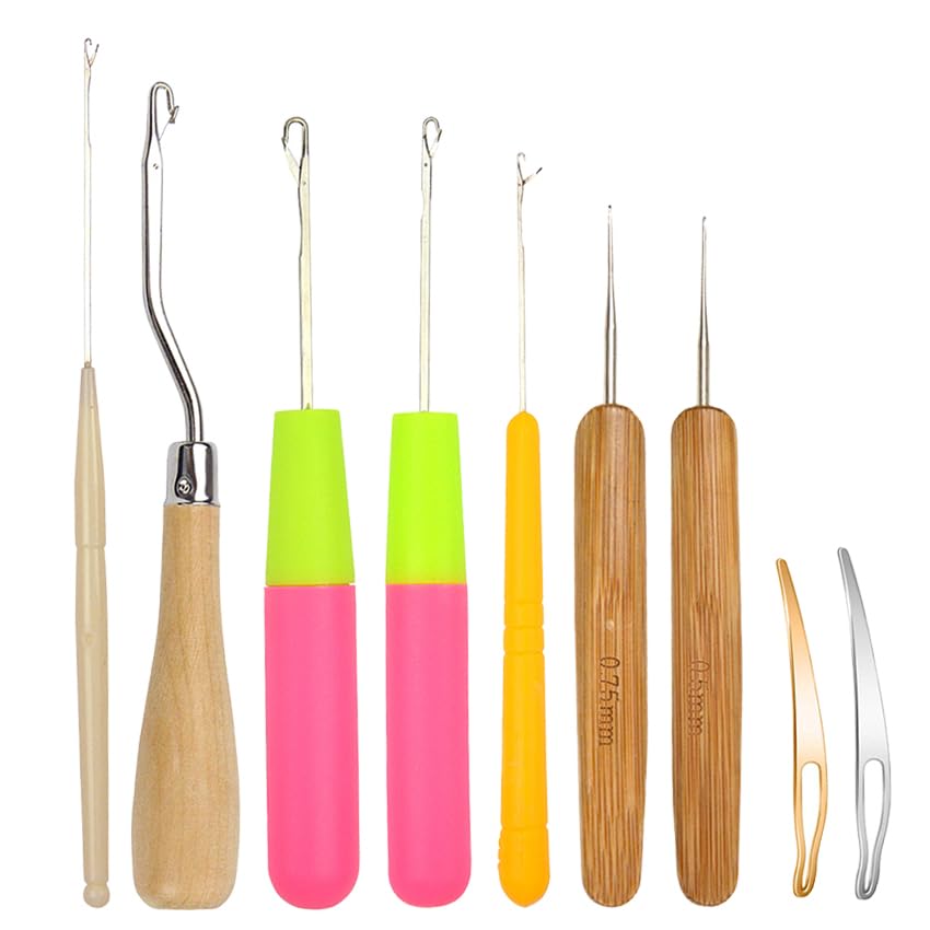 9 Pcs Dreadlocks Tool Set Latch Hook Different...