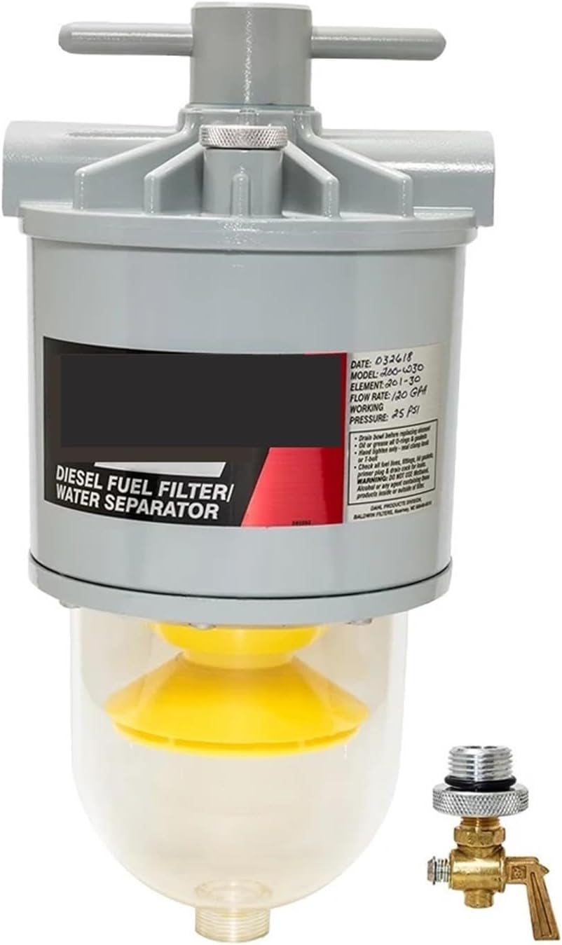 DAHL200 Fuel Filter Assembly Universal for Boats and Ships Set of Fuel Water Separator Replacement Diesel Engine(DAHL200 Assembly)