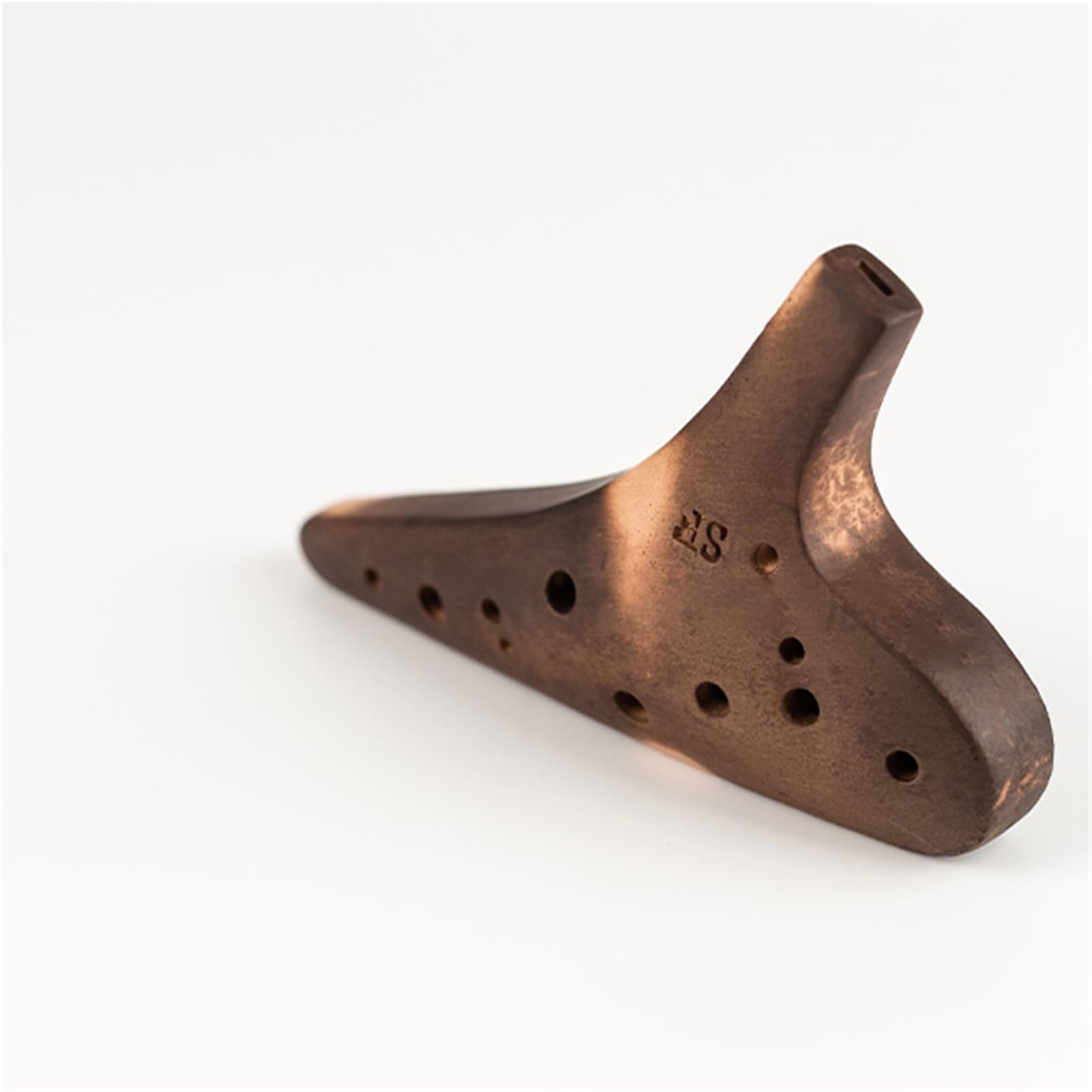Ocarina Alto Strumento, Ocarina 12 fori SF Treble F Tone Lacca non smaltata Craft 2 stili 15 cm x 10 3(Style 1)