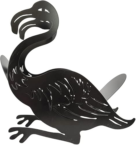 Duiaynke Black Animal Toilet Paper Roll Holder - Cool Novelty Free Standing or Wall Mounted Toilet Roll Tissue Paper Storage Stand Holder for Bathroom Decor (Flamingo)