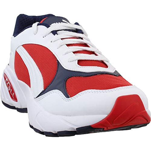 PUMA Puma Men's Cell Viper Sneaker, White-high Risk red, 13 M US