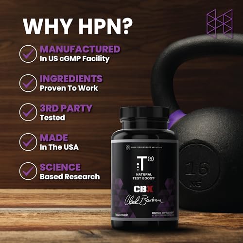 HPN T(5) Testosterone Optimization Booster | Natural Testosterone Supplement with Testofen | Increase Endurance & Energy | Improve Ability to Build Muscle with LJ100 | Vegan Friendly | 81 Capsules - Thumbnail 5