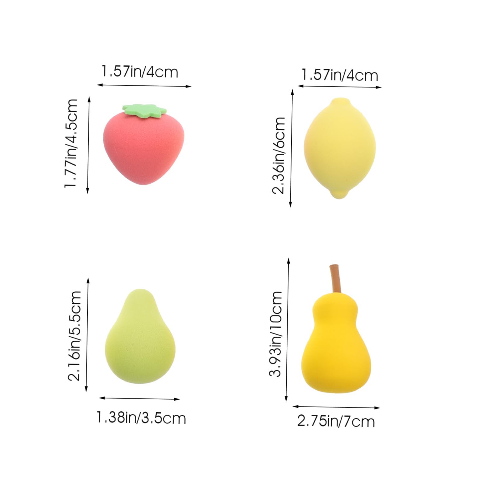 POPETPOP 20pezzi Spugnette Per Make-up Forma Di Frutta Per Fondotinta e Polveri Pulibili e Riutilizzabili Con Custodia Pratica Strumenti Di Bellezza Per Donne