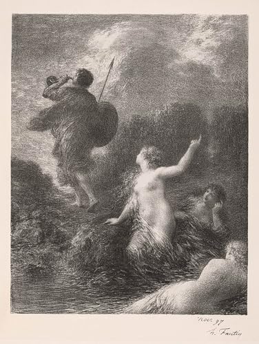 Affiche toile fleurs blanches Fantin-Latour décoration murale salon de style vintage