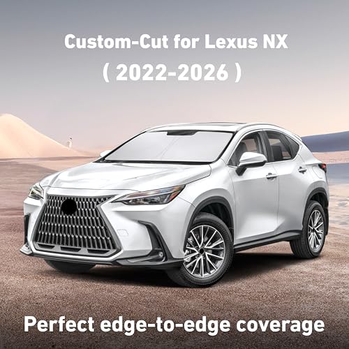 Image of EcoNour Windshield Sunshade Compatible for Lexus NX 2022-2024 2025 2026, Sun Visor for Front Windshield & Window Sun Shade Cover, UV Heat Blocker & Protector, Car Accessories