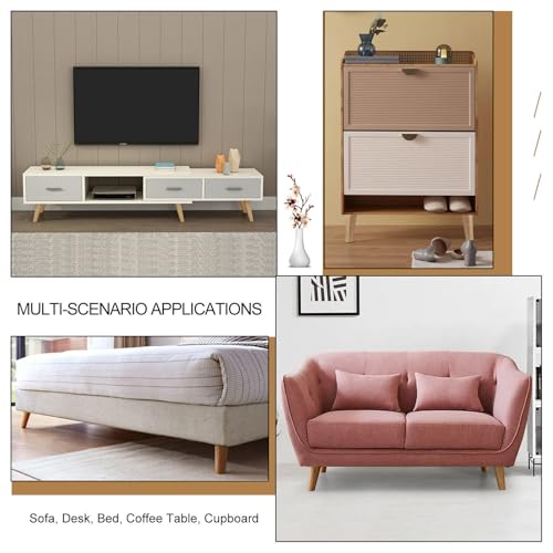 Patas de sofá de madera de 8cm para cambiar las patas rotas de tus muebles 7