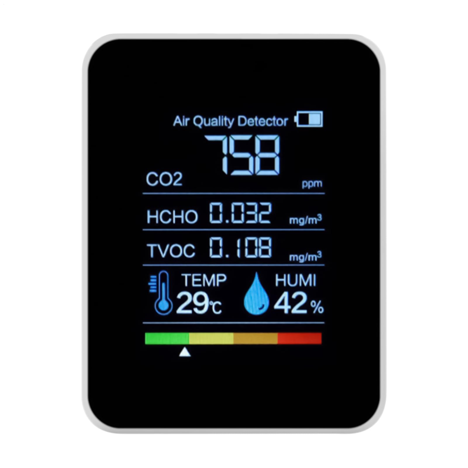 Generico de la qualité de l'air intérieur | Mesure de la qualité de l'air - Affichage clair et précis portable pour la détection de la chambre à coucher