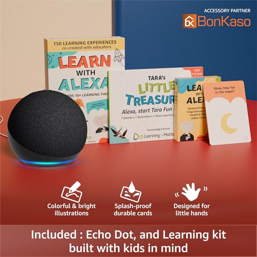Amazon Echo Dot (5th Gen, Black) combo for your Kids aged 4+ years with Alexa Activity Kit | Helps in interactive learning, stories, rhymes &... - Image 6