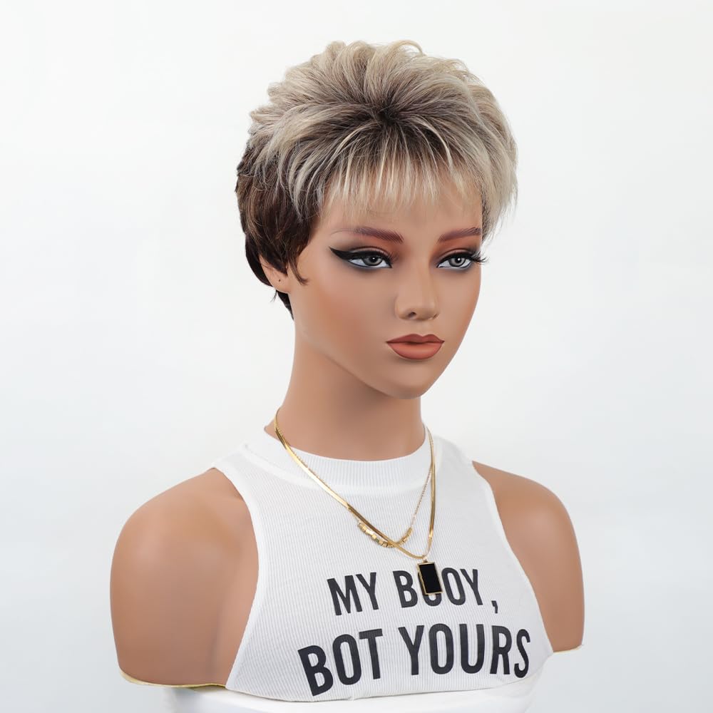 XIUFAXIRUSI Synthetic Wig for Women with Adjustable Breathable Cap