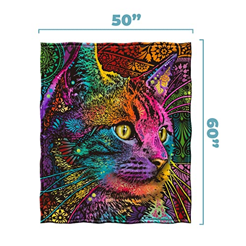 Dawhud Direct Colorful Cat Fleece Blanket For Bed, 50" X 60" Dean Russo 9 Cat Fleece Throw Blanket For Women, Men And Kids - Super Soft Plush Cat Blanket Throw Plush Blanket For Cat Lovers #TOP3