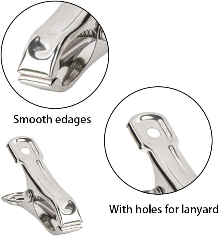 100 PCS Stainless Steel Garden Clips - Heavy Duty Greenhouse Clamps for Plant Netting, Shade Cloth, Hoops - Rust-Proof Metal Gardening Clips for Support, Sealing, Organizing