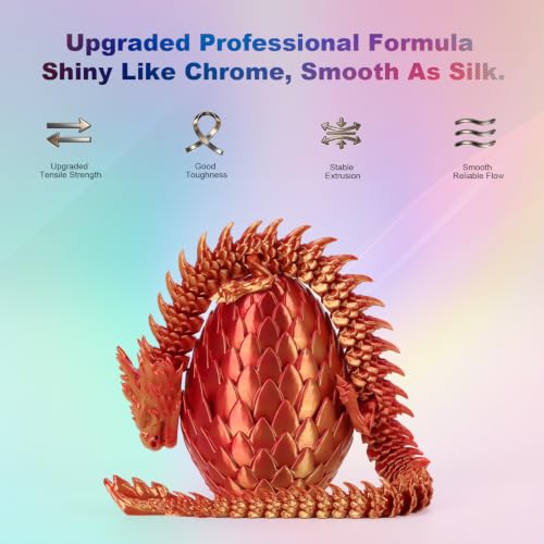 Image of iSANMATE Silk Red Gold PLA Filament 1.75mm 1kg for FDM 3D Printer | Compatible with Bambu Lab 3D Printers & AMS, Shiny Surface, Easy Printing for Beginner, Upgraded Toughness & Clog-Free