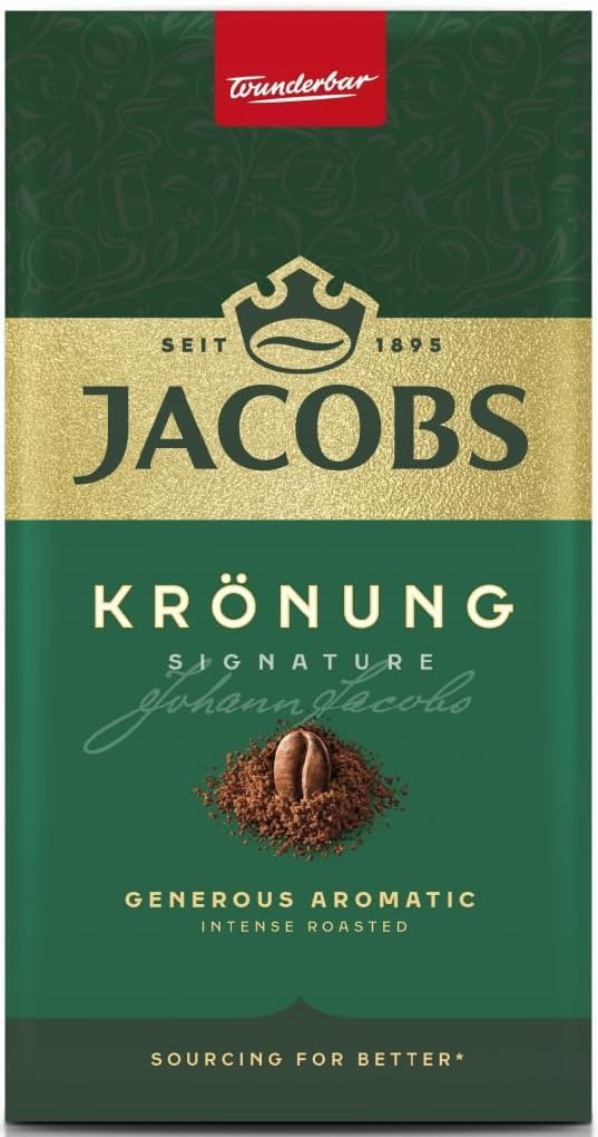 Jacobs Kronung Ground Coffee 500 Gram / 17.6 Ounce (Pack of 4)