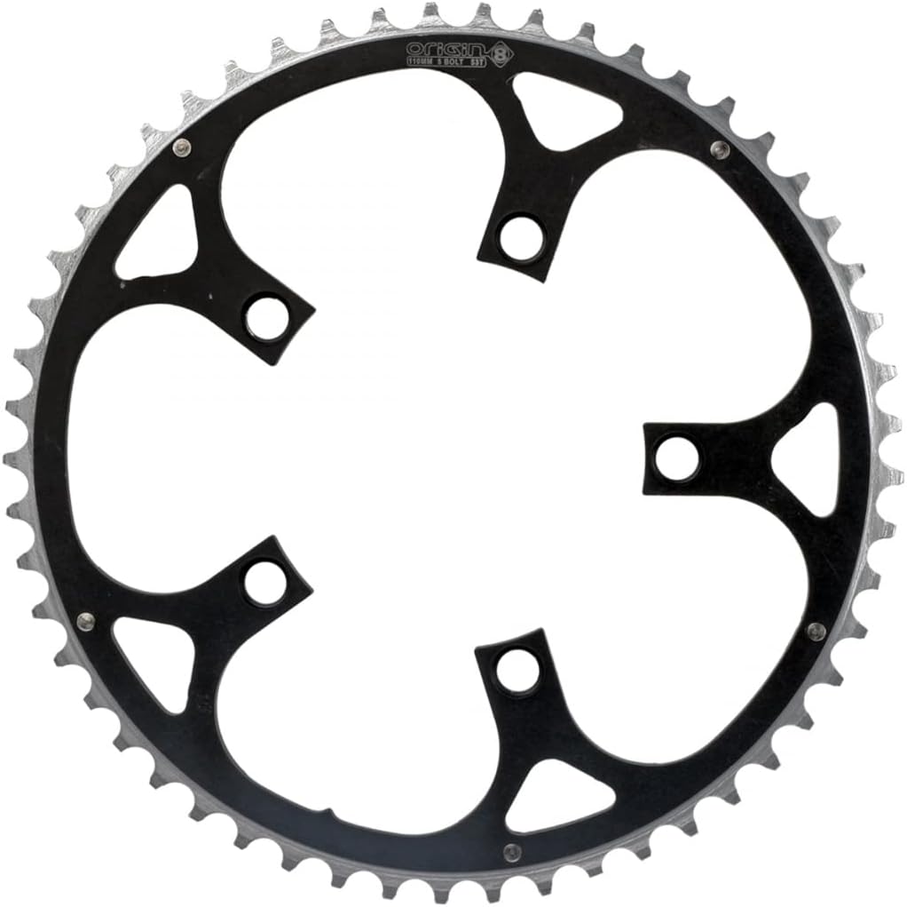 Origin8 Alloy Ramped Chainrings, Black/Silver