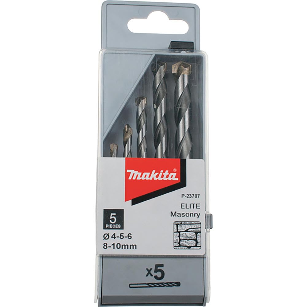 Makita P-23787 Elite - Juego de brocas para mampostería (5 unidades, multicolor, 5 unidades)
