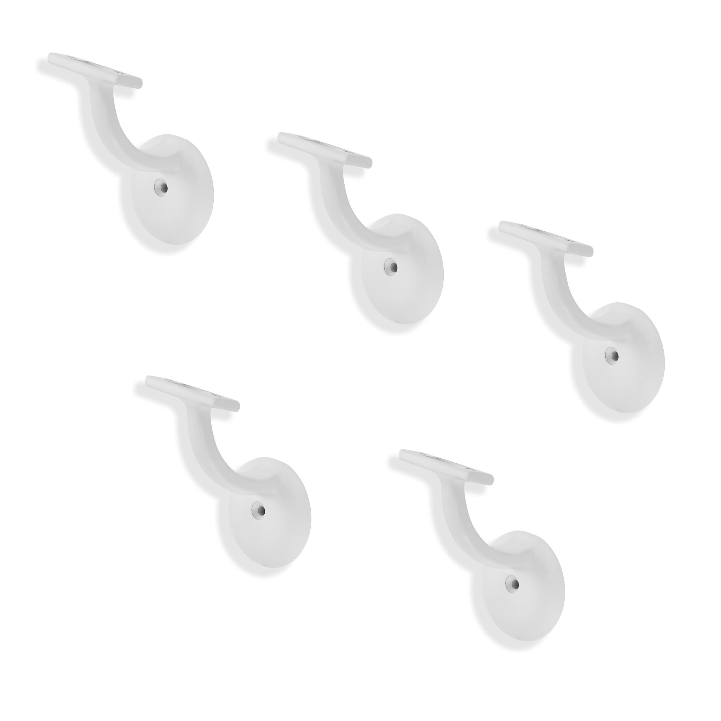 Support de rampe d'escalier lot de 5 fixations blanches et robustes pour main courante