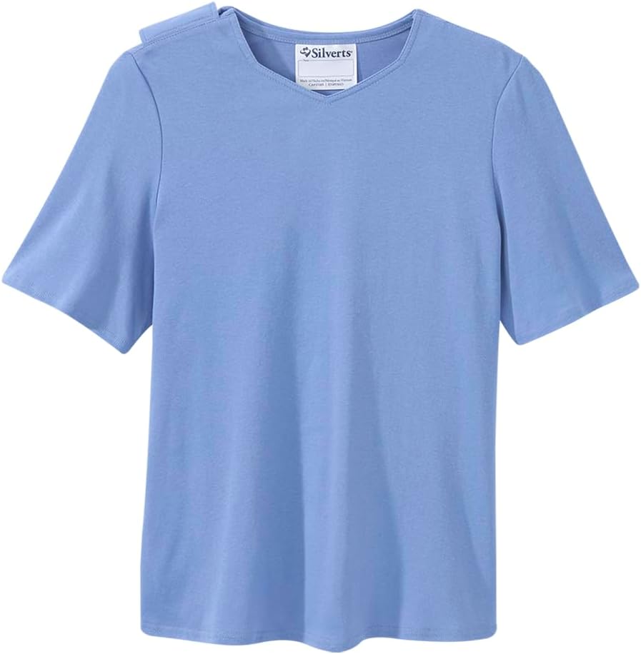 Women’s Open-Back Adaptive Solid Color Diamond T-Shirt