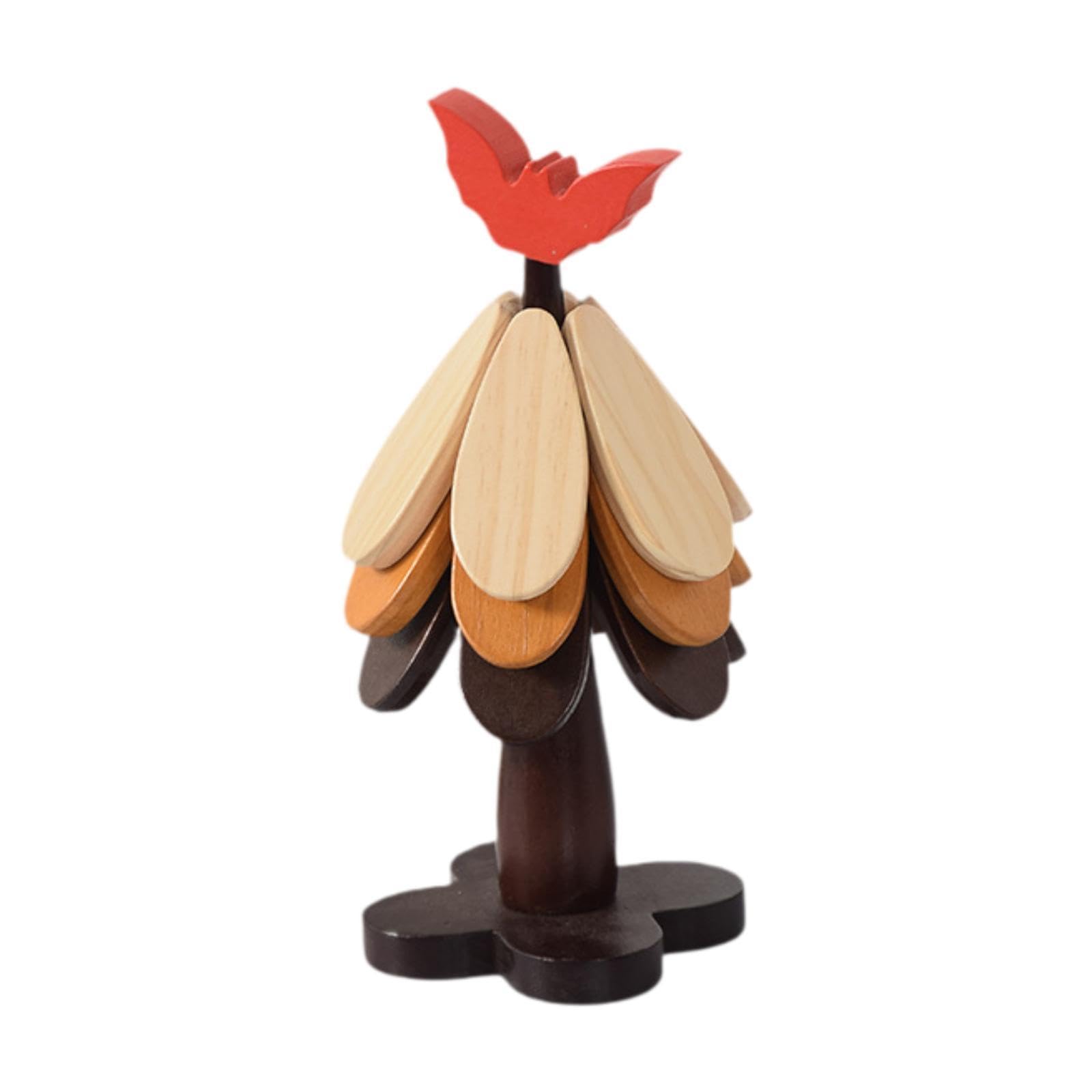 Tapis de table chauve-souris rouge en bois pour repas conviviaux et soirées à thème