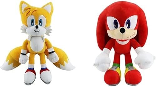 Adenzai Figura de peluche para niños - 12 pulgadas (rojo amarillo)