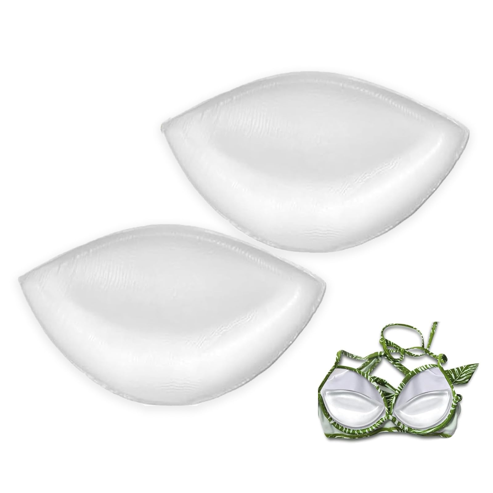 Chicken Fillet Bra Inserts,Bra Inserts Push Up,Bra Inserts Breast Enlargement Pads,Breast Enhancers,Bikini Push-Up Pads, Reusable, Breathable, Transparent, Suitable for Bikini Swimwear