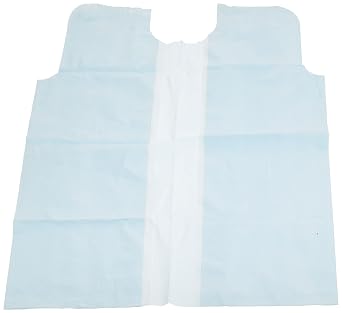 TIDI Products ALP 813 Avalon Papers Standard Exam Gown, Tissue/Poly/Tissue, Blue Pack of 50