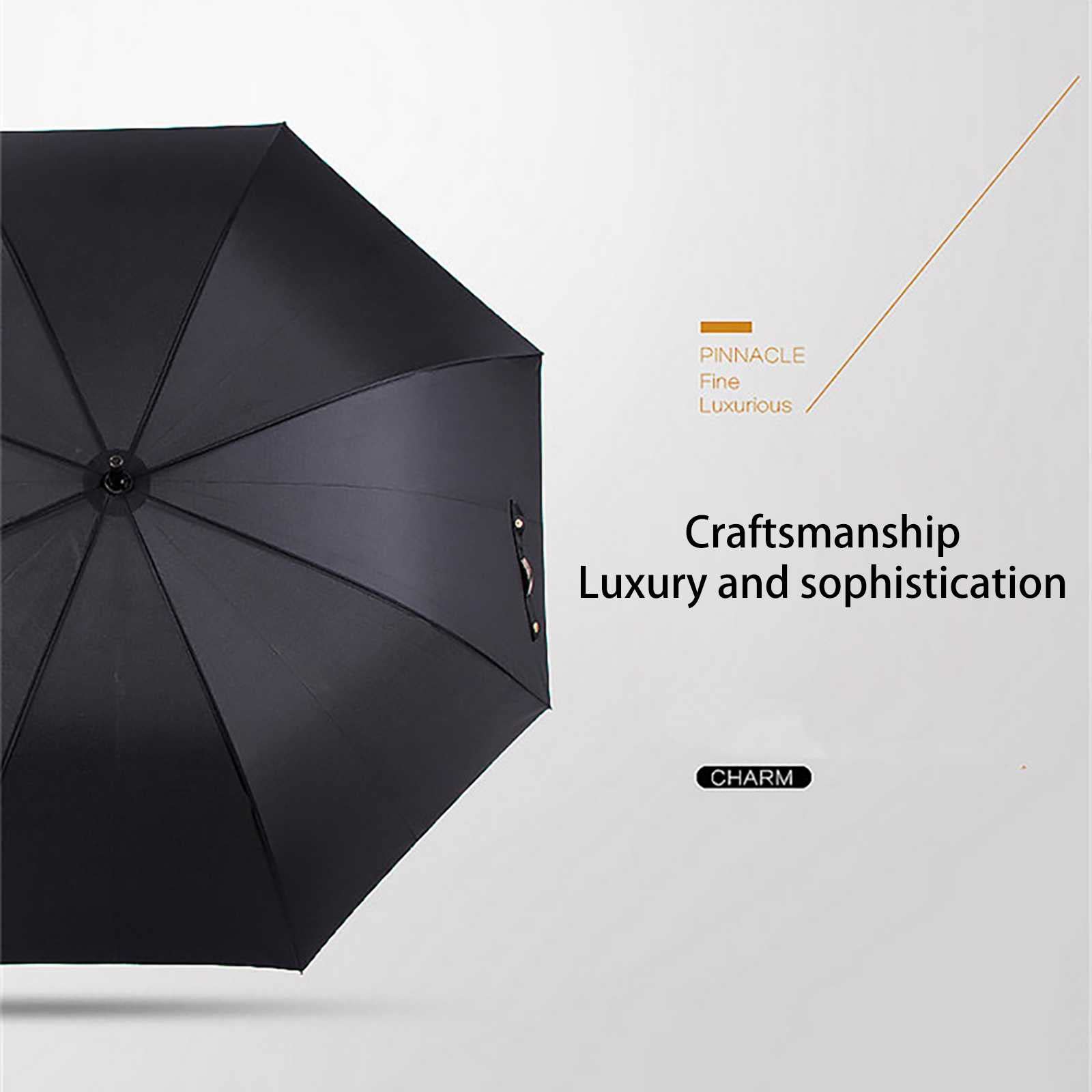 Selbstverteidigung Regenschirm Luxus Umbrella UnzerstöRbar Einfach 68cm Sicherheit Robust Langlebig SpazierstöCke Regenschirm Windschutz Rippen Exquisit (A)