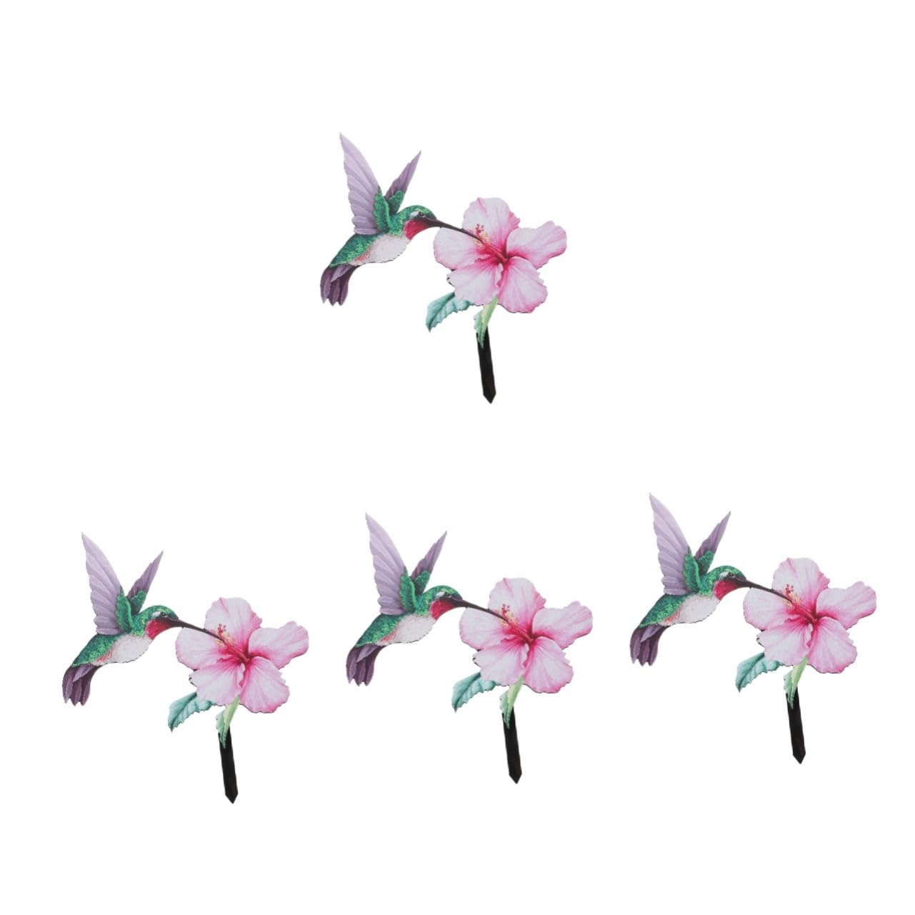 YARNOW 4pièces Piquet De Jardin Décoratif avec Design De Fleurs Et pour Aménagement Extérieur Ornement De Cour pour Terrasse Et Jardin