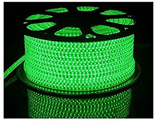 Image of 3014-108 Led Waterproof Strip Rope Pipe Light for False Ceiling Light, Decorative led SMD Roll Light with Adapter (Green, 20-Meter)