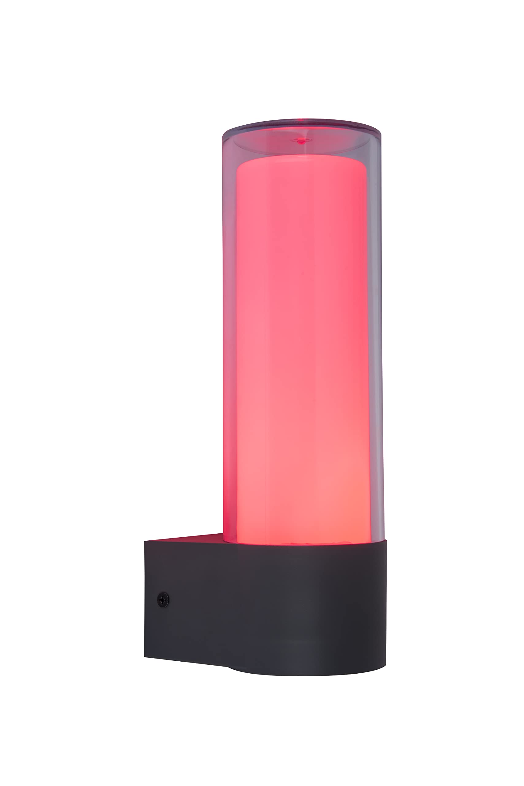 Lampada da parete a LED Smart-Home Dropa, moderna lampada da esterno in alluminio antracite, RGB, controllo app, compatibile con Alexa/Google, colore della luce regolabile