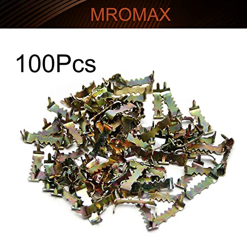 Image of MroMax 100PCS No Nail Sawtooth Picture Hangers 1.02 inch Nailess Zinc Plated for Hard and Soft Wood Frames Hanging Colored Zinc