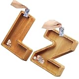 Piggy-Bank for Kids Boys Girls Large Piggy Banks 26 English Alphabet Letter,Personalized Wooden,Tran