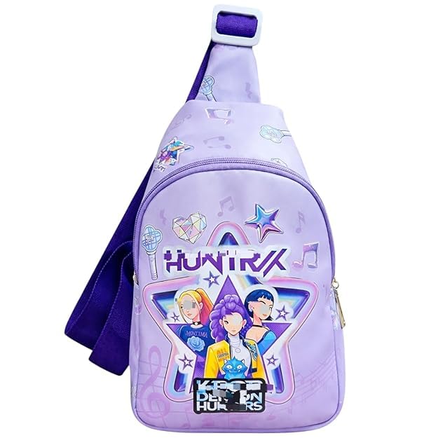 Small Size 9 Inch Chest Bag For Kids (Pack Of 1) | Crossbody Sling Bag For Kids For Outdoor, Travel, Picnic | Birthday Return Gift | Messenger Bag For Boys & Girls | Purple-image-10