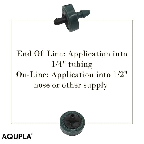 Miniatura 5 de 2 emisores de riego por goteo GPH Goteros compensadores de presión cabezales de flujo constante para tubería de riego de 14 pulgadas, 50 piezas