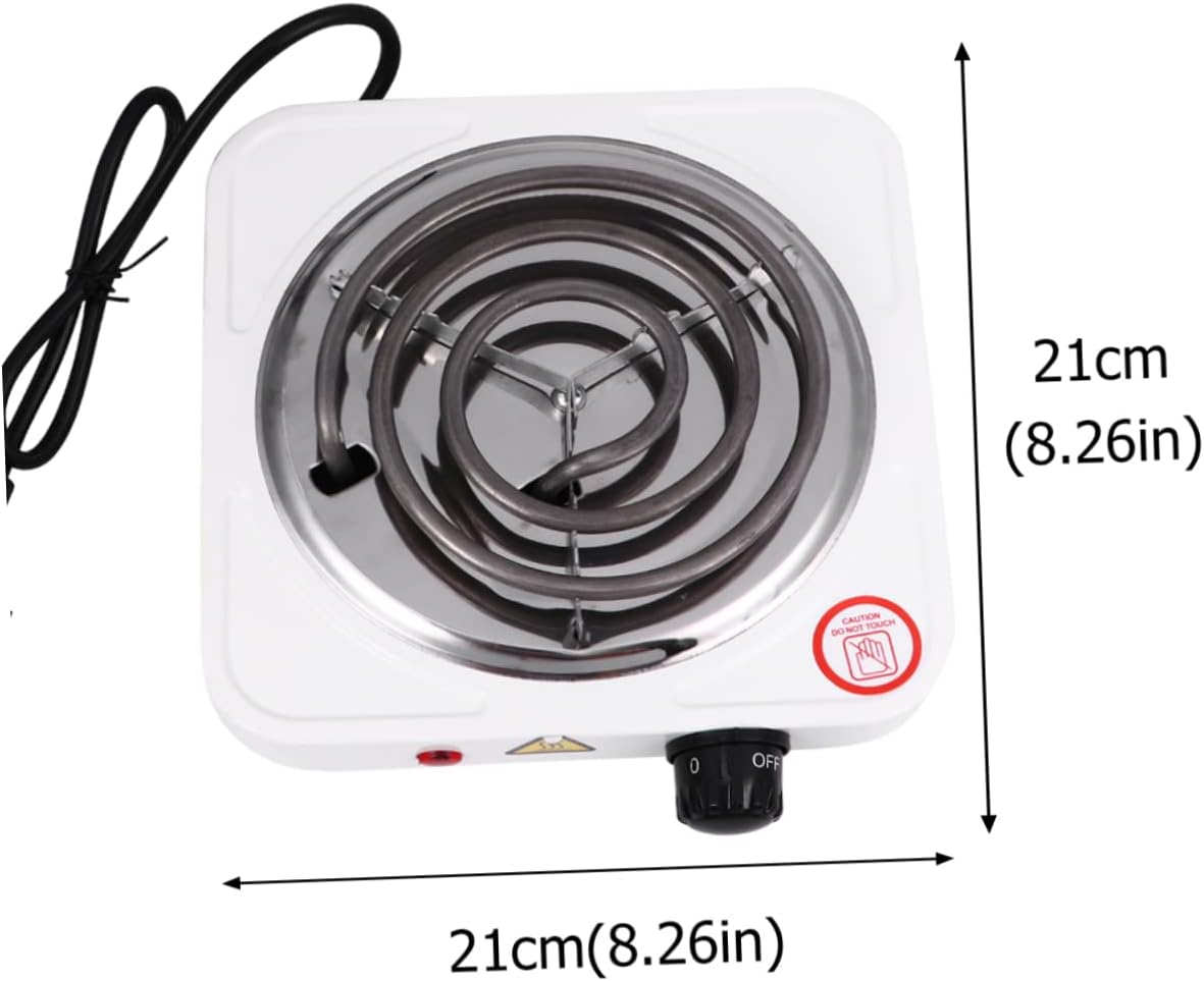 IMIKEYA 1000w Single Burner Electric Hot Plate Temperature Stove Portable Coil Cooktop for Home Office and Camping Overheat