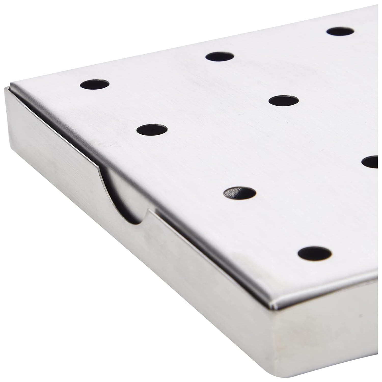 Griglia di preparazione in acciaio inox perforato dimensioni 30 x 15 cm, tappetino da bar in metallo scolapiatti barmat inox rettangolare vassoio di recupero bancone bar e ristorante
