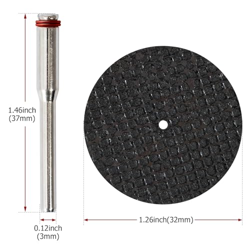 Image of 50PCS Rotating Cutting Wheel with 1-1 /4 inch Reinforced Fiberglass Cut Off Wheels &4PCS Mandrels Rotary Tool Accessories for Cutting Metal, Wood, Stone