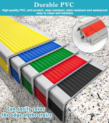 Bande autocollante pour protection de bord d'escalier antidérapante extra large